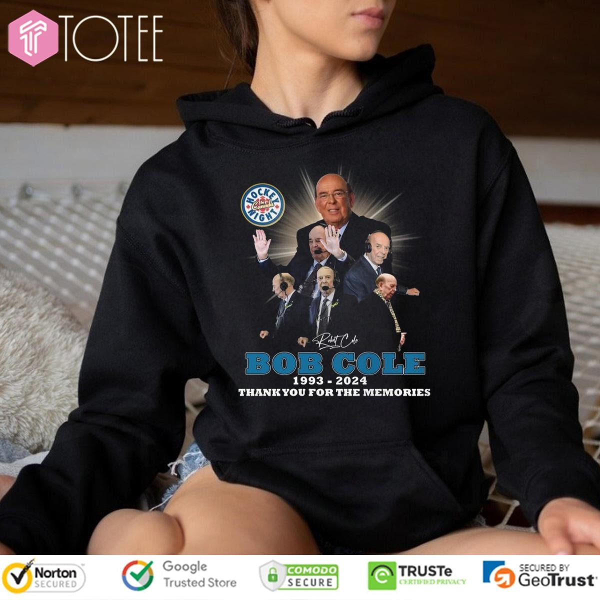 Hockey Night In Canada Bob Cole 1993-2024 Signature T-shirt