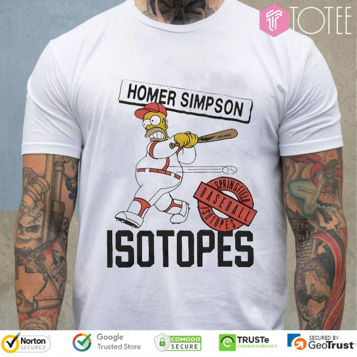 Homer Simpsons Springfield Isotopes Baseball T-shirt