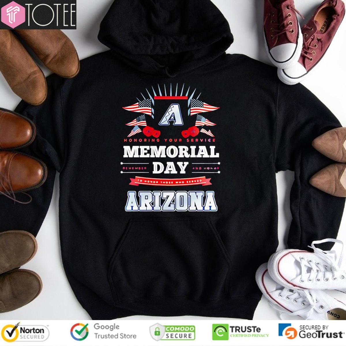 Honoring Your Service Memorial Day Arizona Diamondbacks Baseball T-shirt