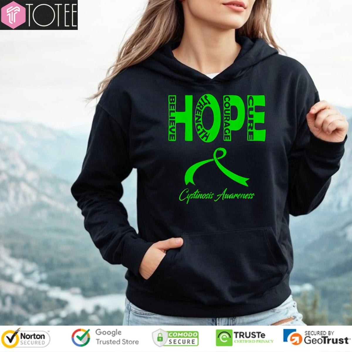 Hope Cystinosis Awareness Believe Strength Courage Cure T-shirt