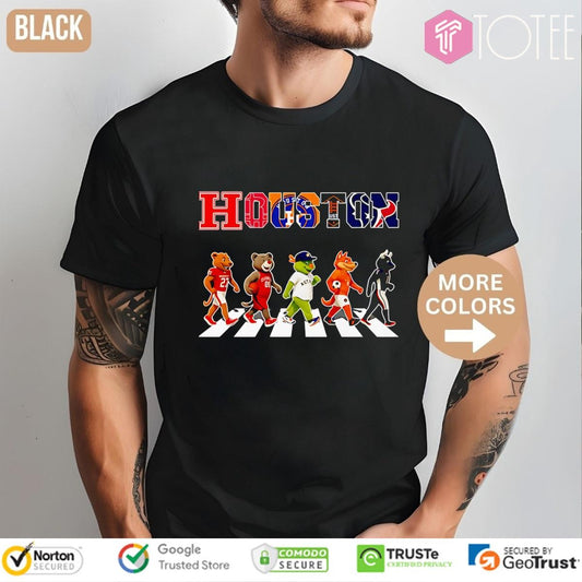 Houston Sports Chibi Mascot Cross Road T-shirt