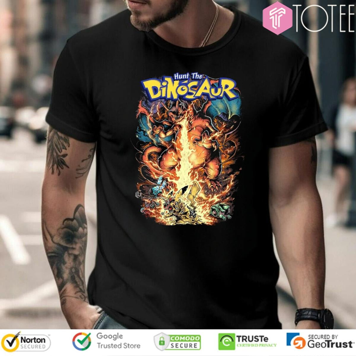 Hunt The Dinosaur Pokemon Charizard T-shirt