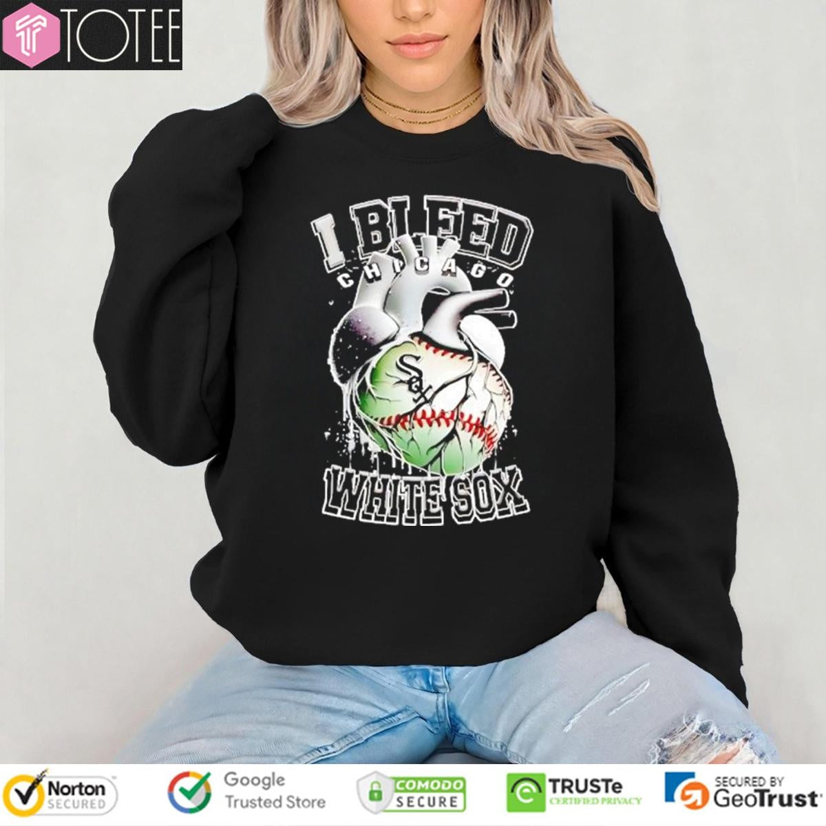 I Bleed Chicago White Sox Baseball Heart T-shirt