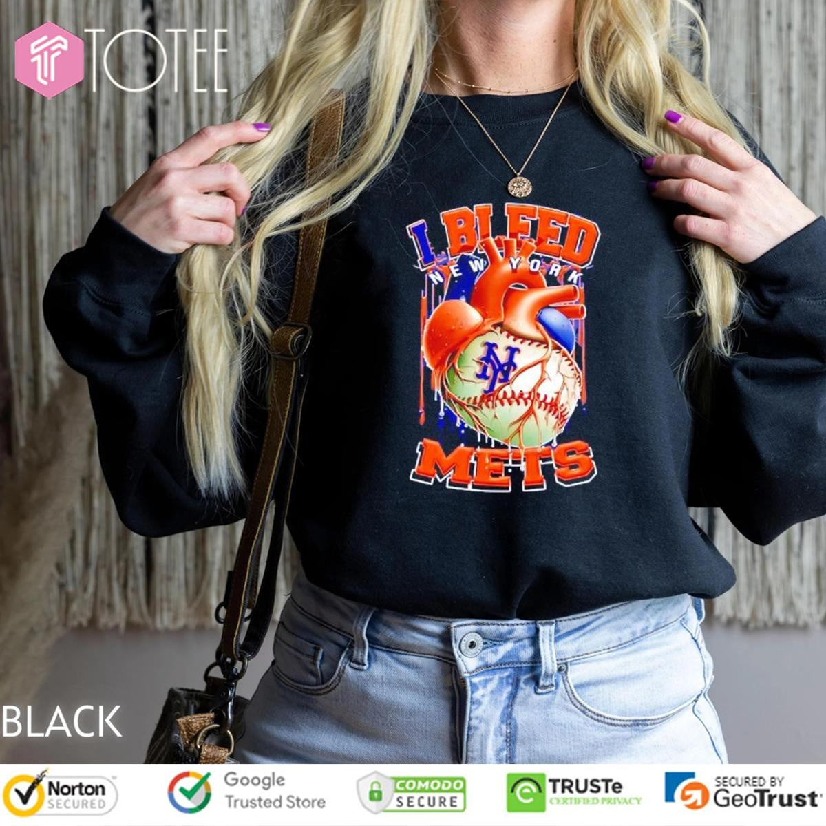 I Bleed New York Mets Baseball Heart T-shirt