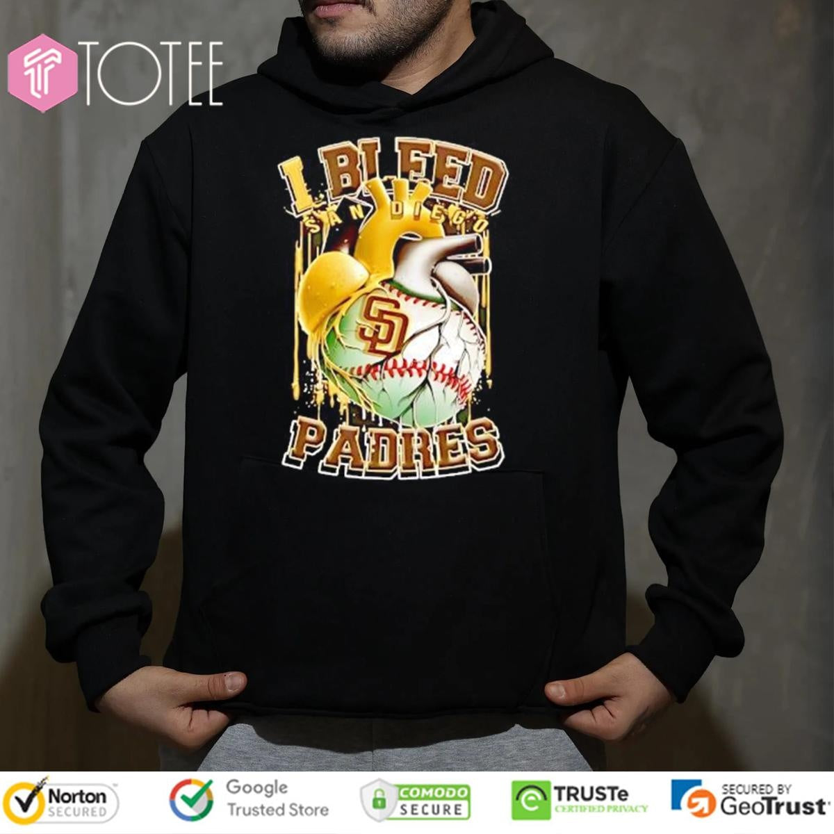 I Bleed San Diego Padres Baseball Heart T-shirt