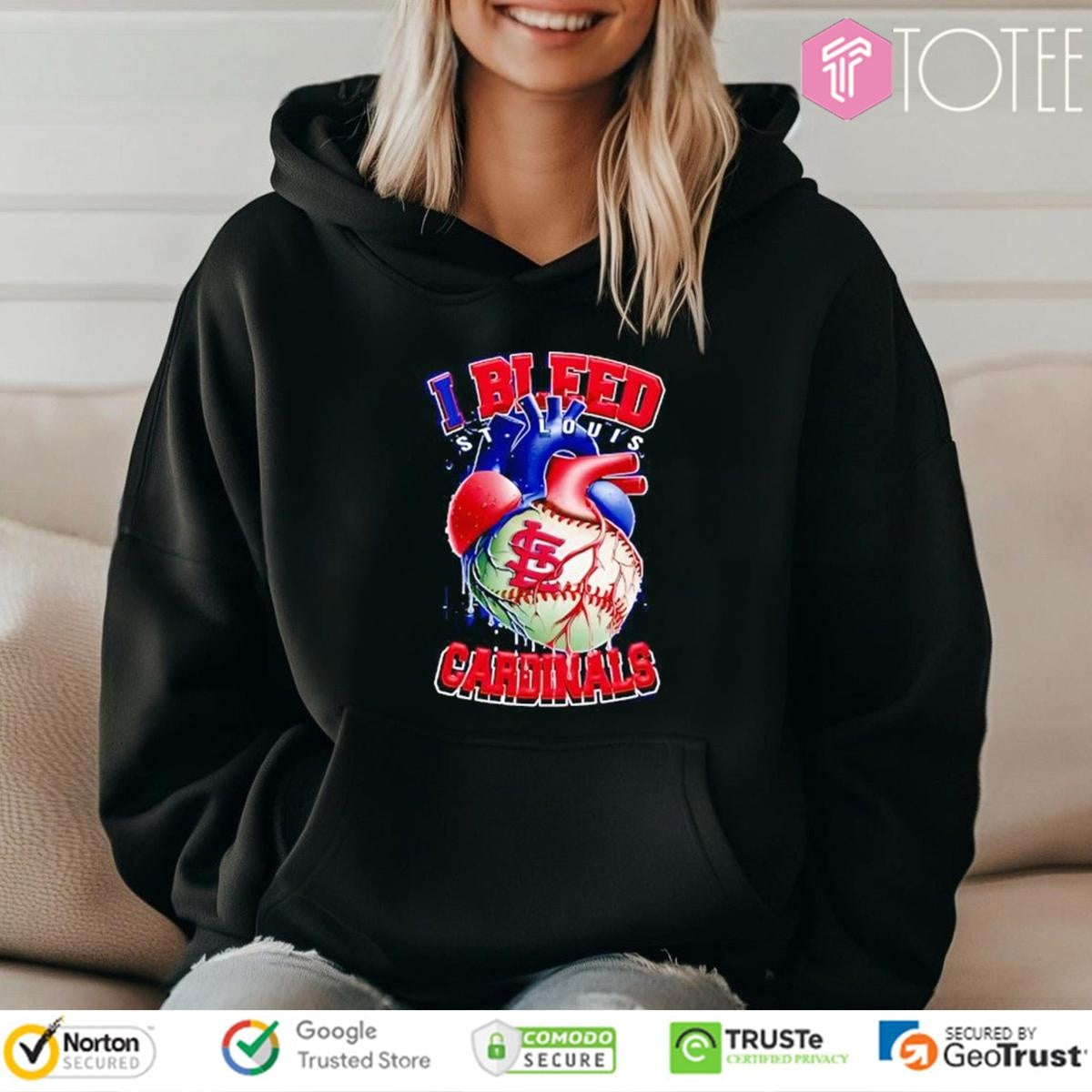 I Bleed St. Louis Cardinals Baseball Heart T-shirt