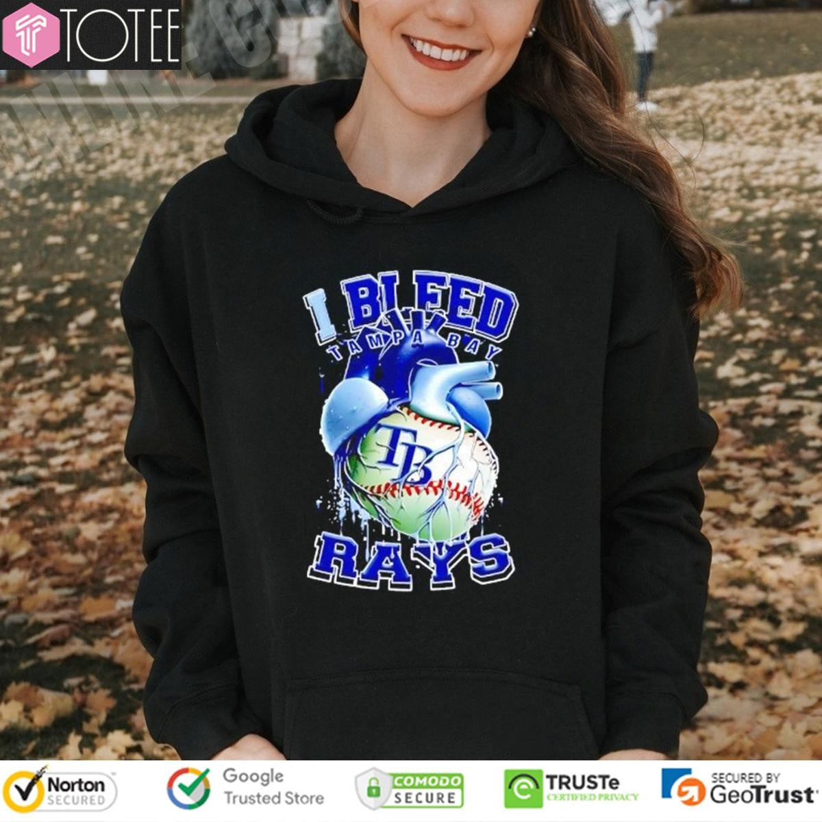 I Bleed Tampa Bay Rays Baseball Heart T-shirt