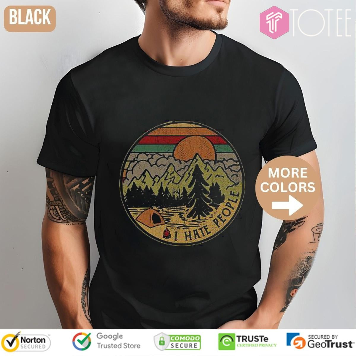 I Hate People Camping Vintage T-shirt