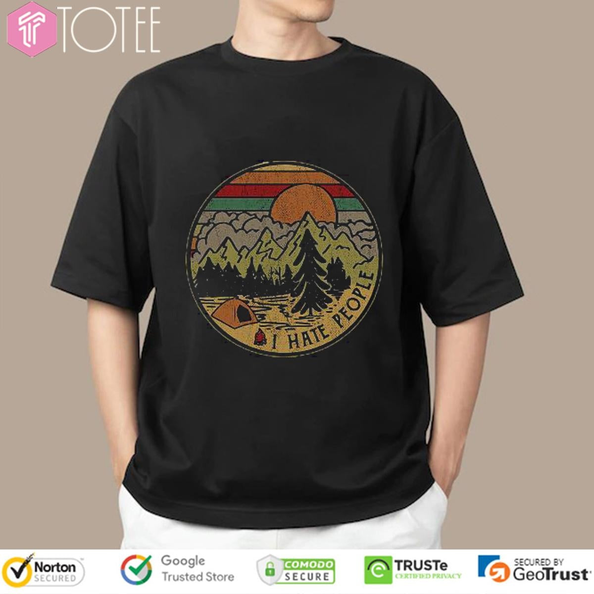 I Hate People Camping Vintage T-shirt