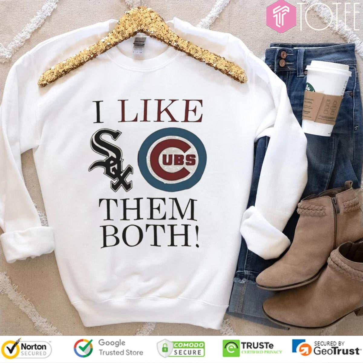 I Like Them Both Chicago White Sox Chicago Cubs Baseball T-shirt