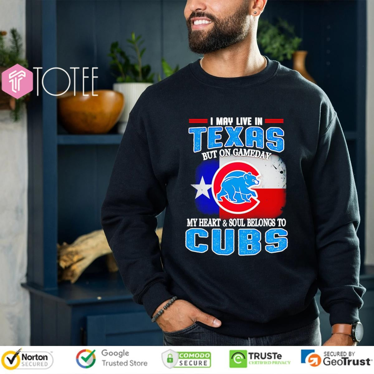 I May Live In Texas But On Gameday My Heart Soul Belongs To Chicago Cubs T-shirt
