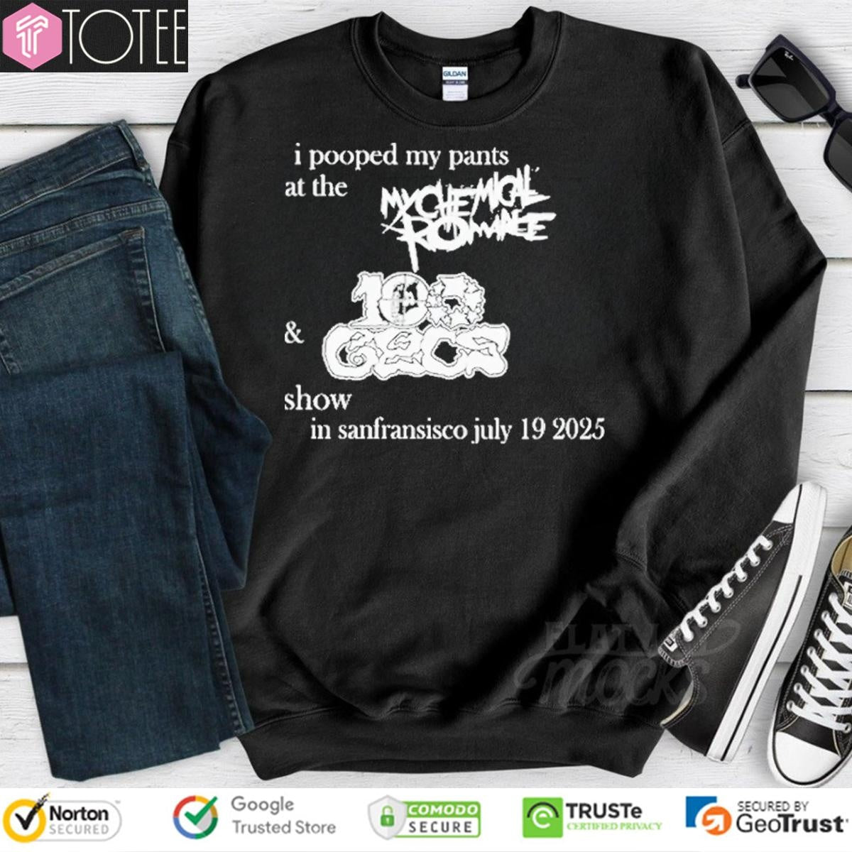 I Pooped My Pants At The My Chemical Romance & 100 Gecs T-shirt