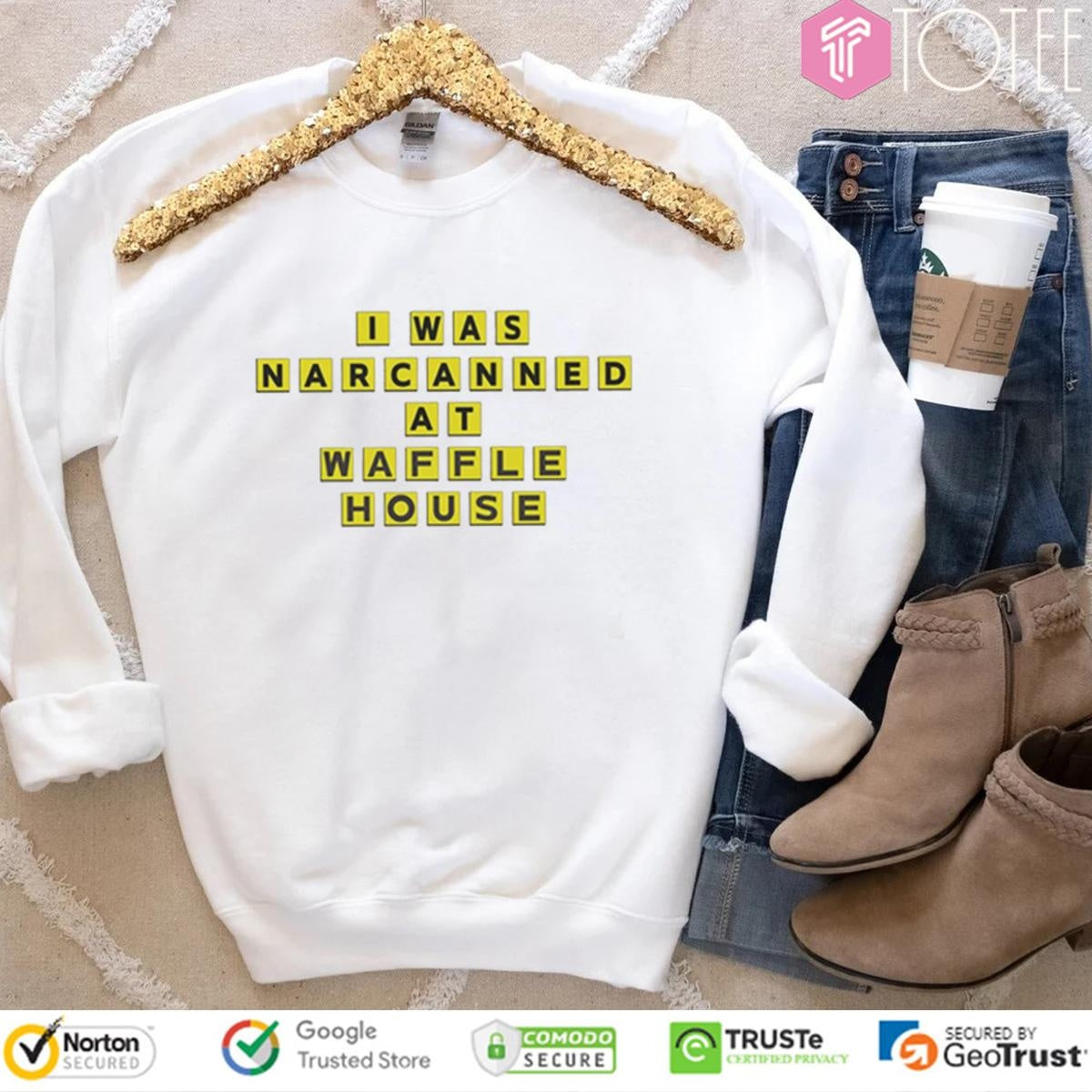I Was Narcanned At Waffle Home Logo T-shirt