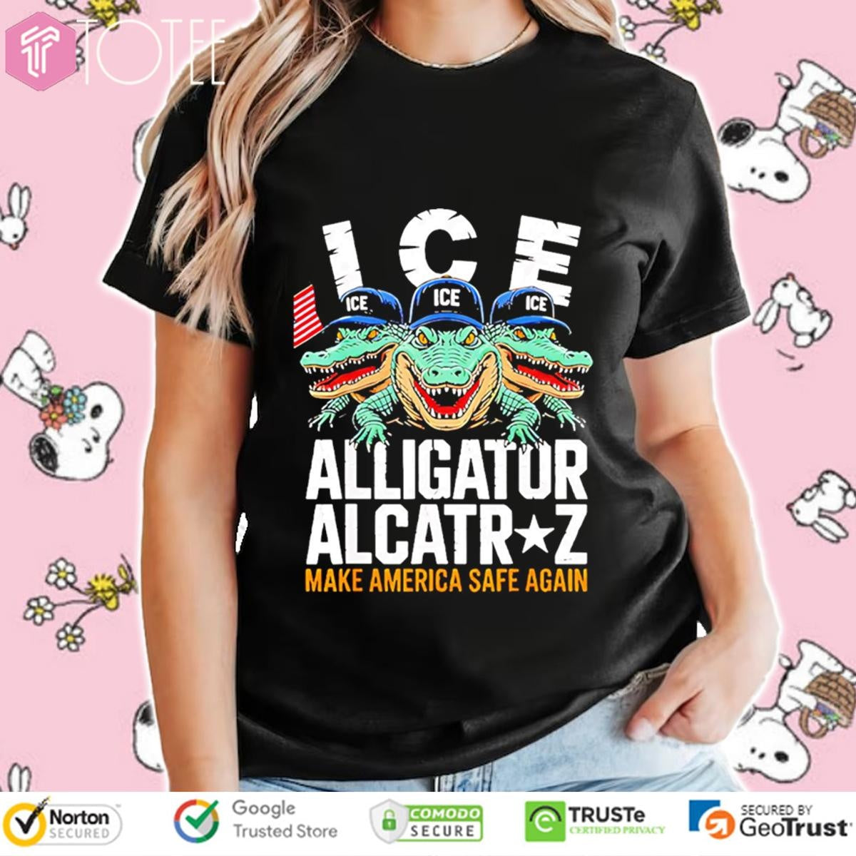 Ice Alligator Alcatraz Make America Safe Again T-shirt