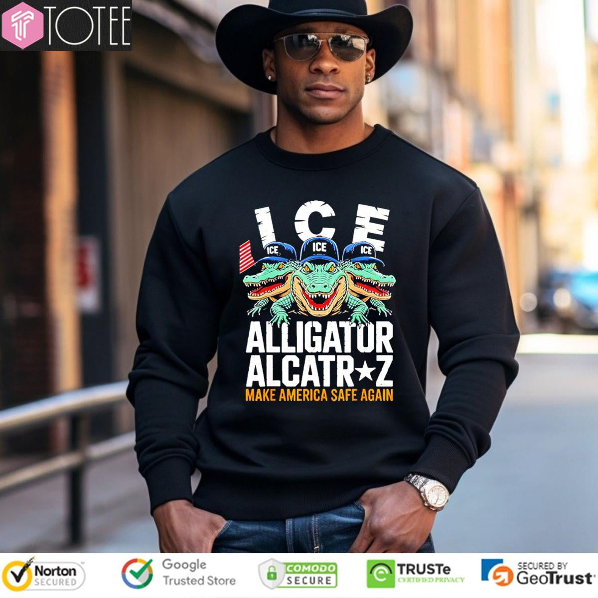 Ice Alligator Alcatraz Make America Safe Again T-shirt