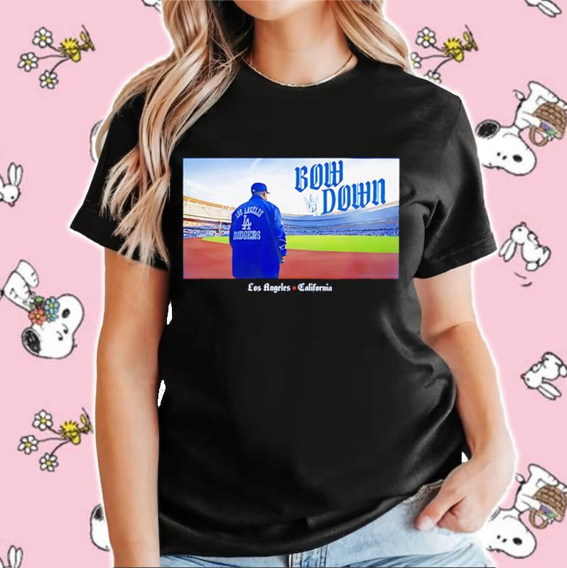 Ice Cube Bow Down Los Angeles Dodgers California T-shirt