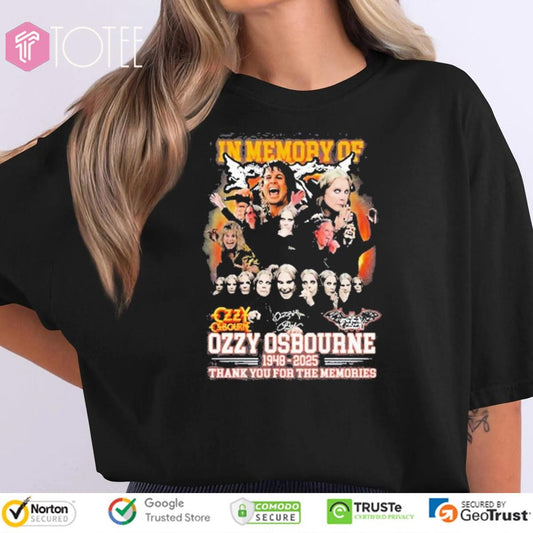 In Memory Of 77Th Anniversary Ozzy Osbourne 1948-2025 Signature T-shirt