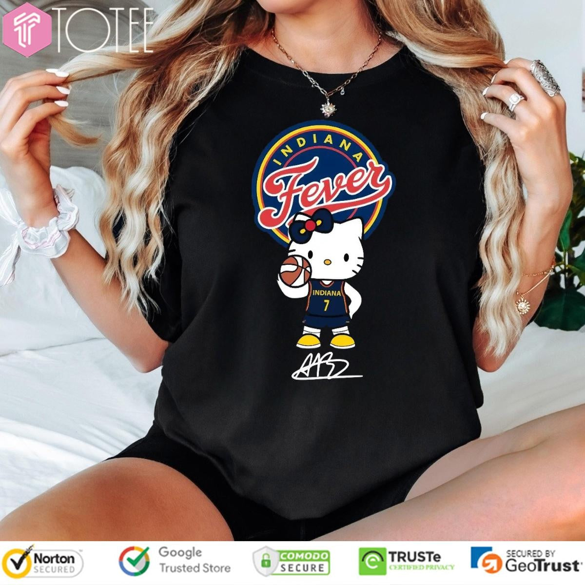 Indiana Fever Aliyah Boston Hello Kitty Signature T-shirt
