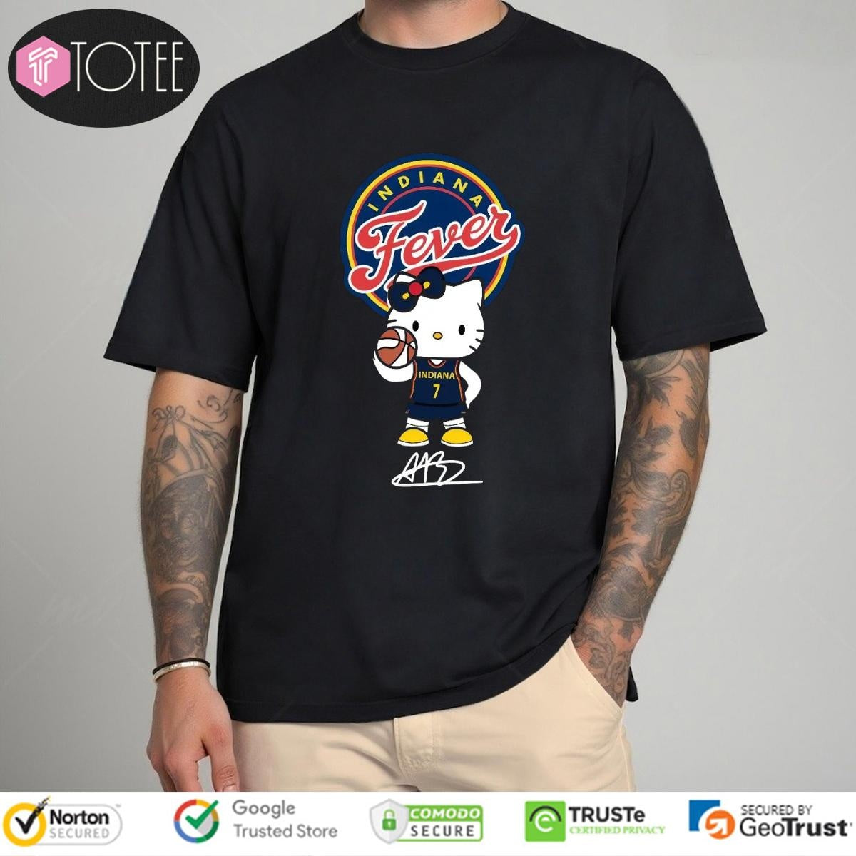 Indiana Fever Aliyah Boston Hello Kitty Signature T-shirt