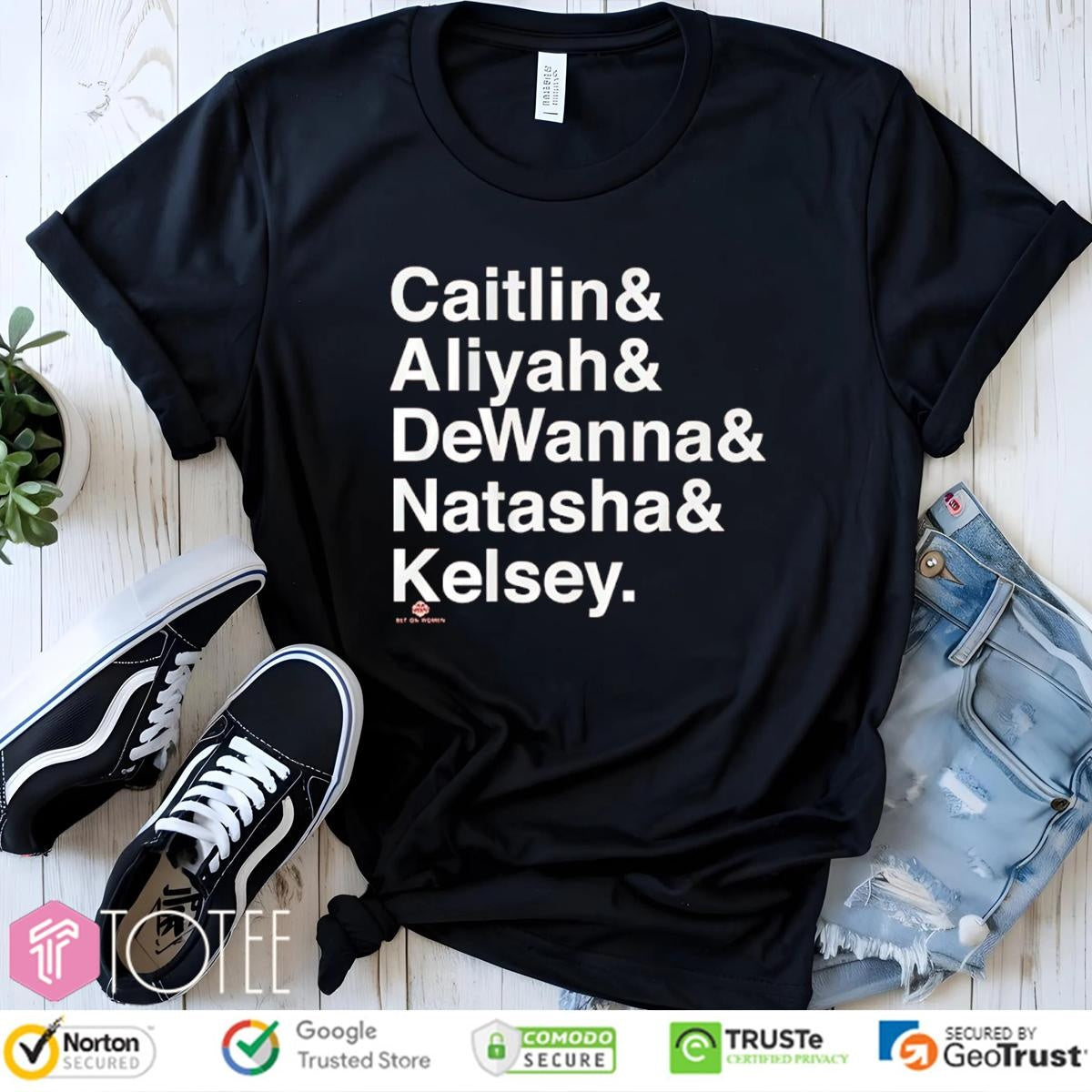 Indiana Fever Players Names Caitlin Aliyah Dewanna Natasha Kelsey T-shirt