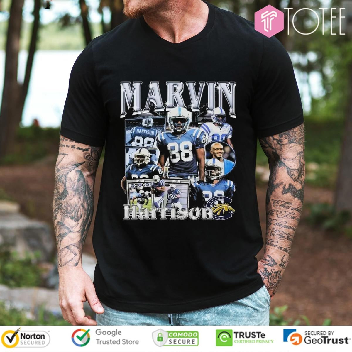 Indianapolis Colts Marvin Harrison Vintage Bootleg T-shirt
