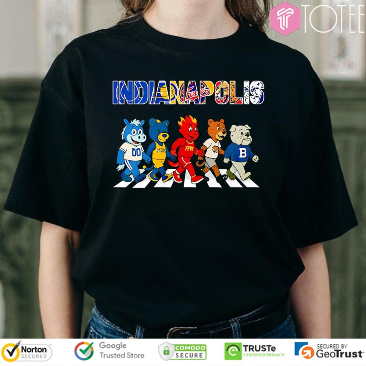 Indianapolis Sports Chibi Mascot Cross Road T-shirt