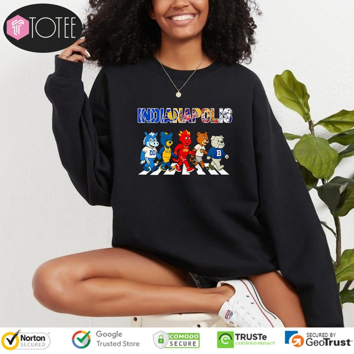 Indianapolis Sports Chibi Mascot Cross Road T-shirt