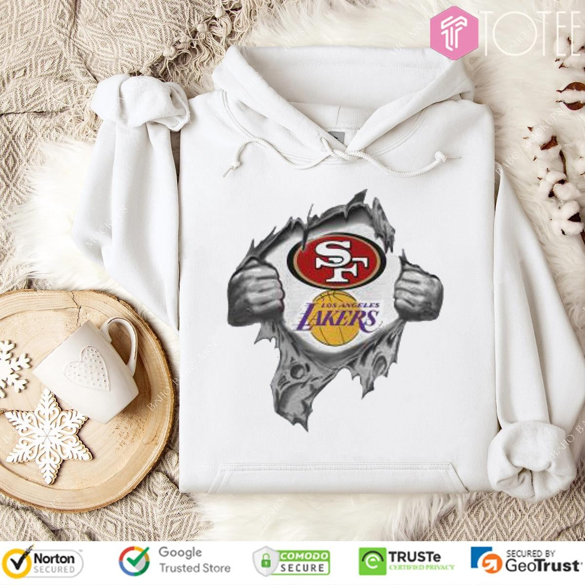 Inside Me San Francisco 49Ers Los Angeles Lakers T-shirt