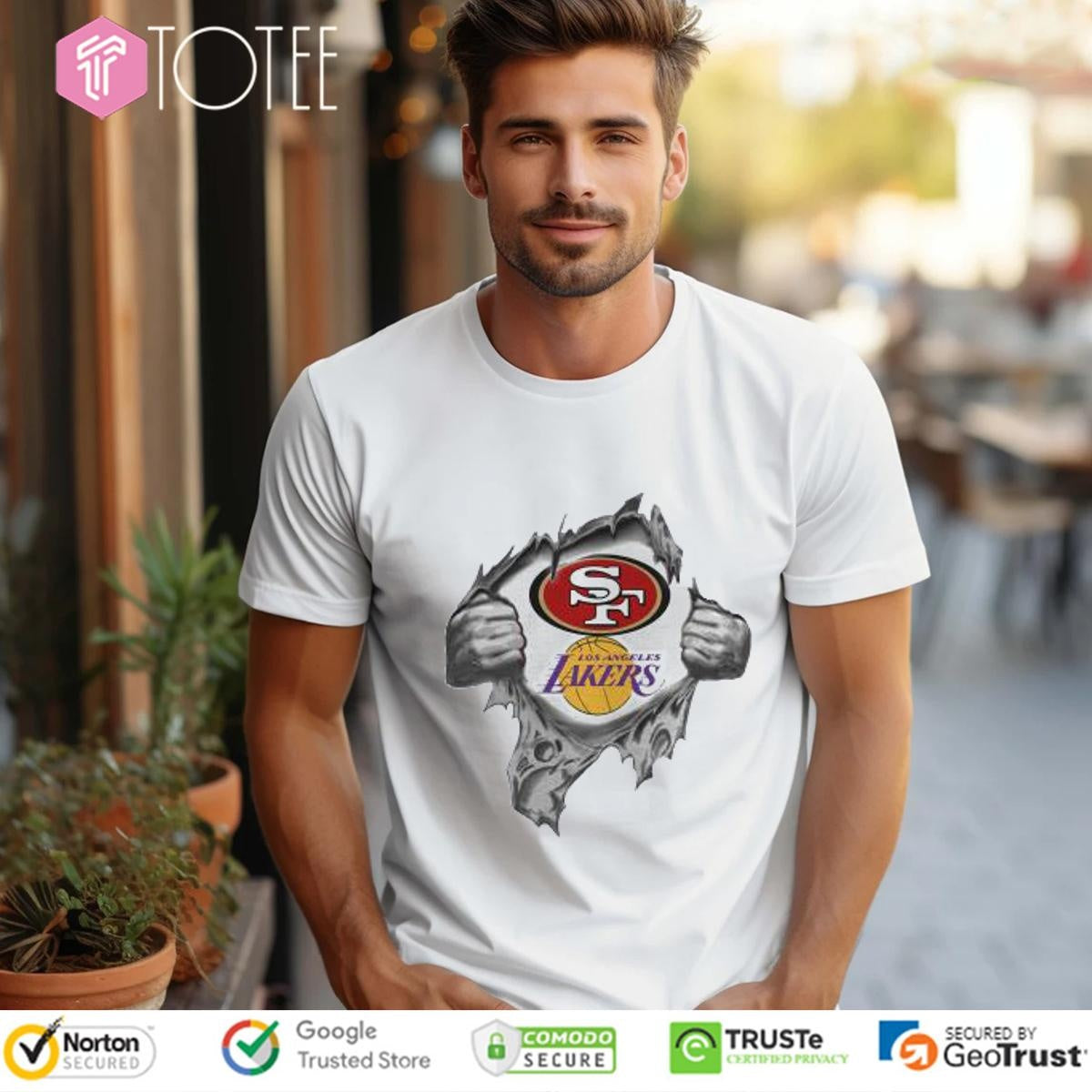 Inside Me San Francisco 49Ers Los Angeles Lakers T-shirt