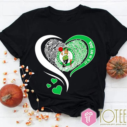 Its In My Dna Boston Celtics Nba Basketball Heart T-shirt