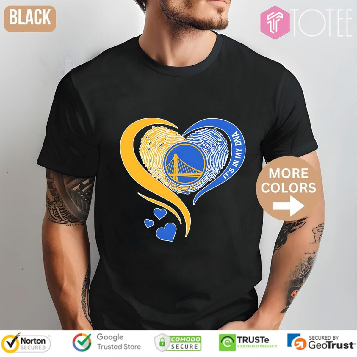 Its In My Dna Golden State Warriors Nba Basketball Heart T-shirt