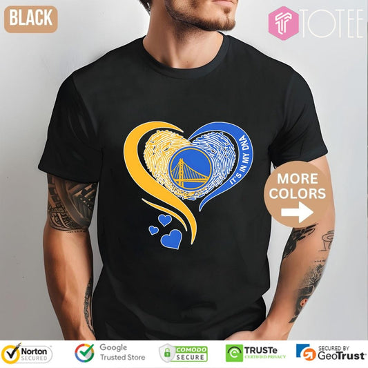 Its In My Dna Golden State Warriors Nba Basketball Heart T-shirt