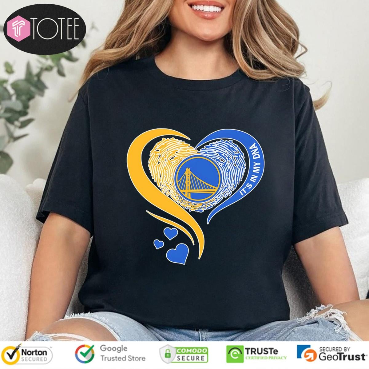 Its In My Dna Golden State Warriors Nba Basketball Heart T-shirt
