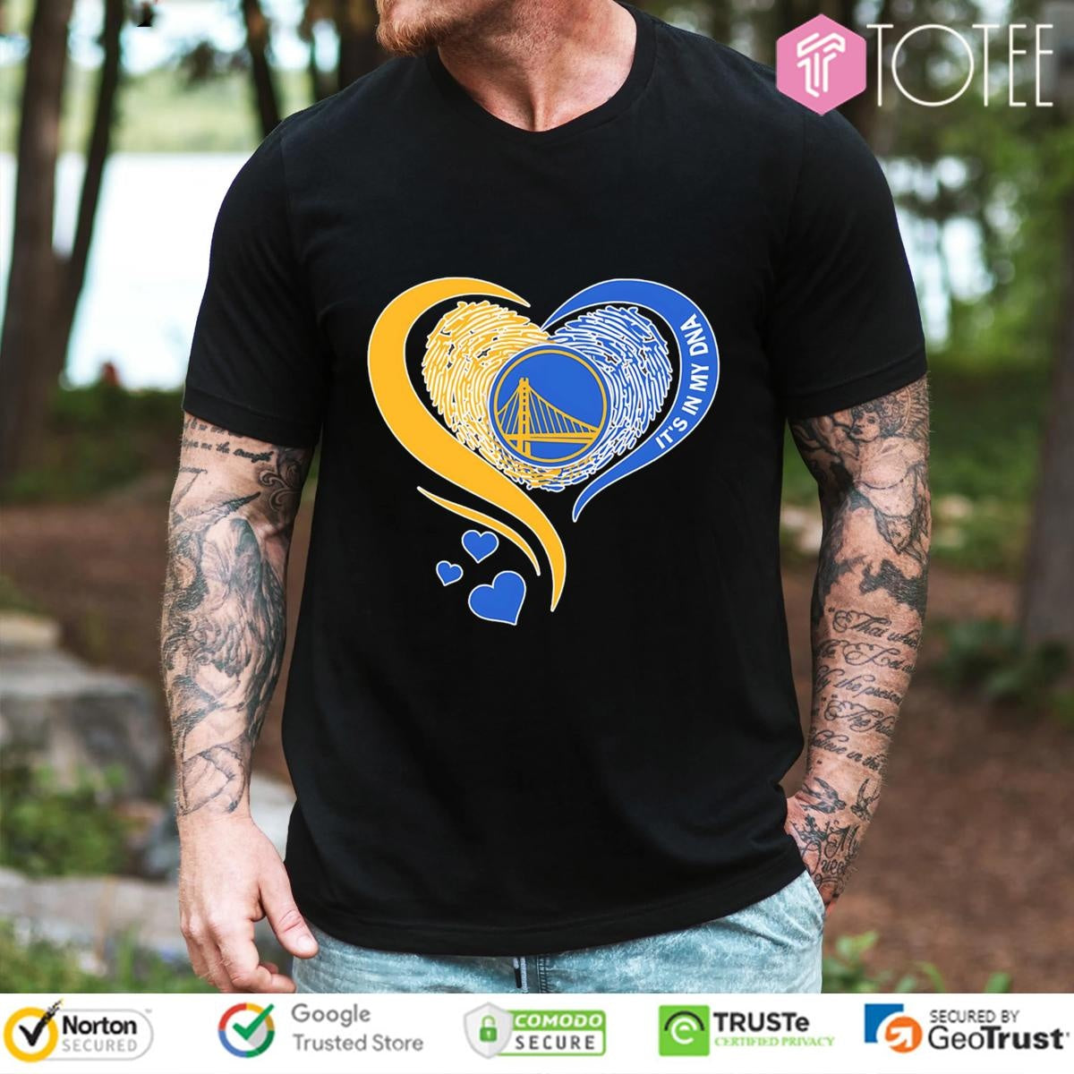 Its In My Dna Golden State Warriors Nba Basketball Heart T-shirt