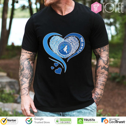 Its In My Dna Minnesota Timberwolves Nba Basketball Heart T-shirt