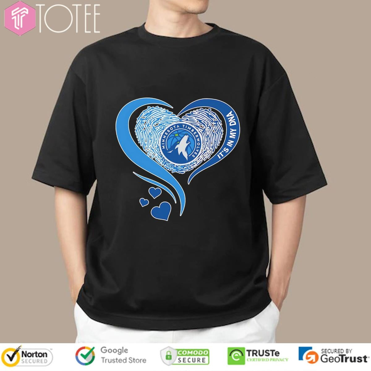 Its In My Dna Minnesota Timberwolves Nba Basketball Heart T-shirt