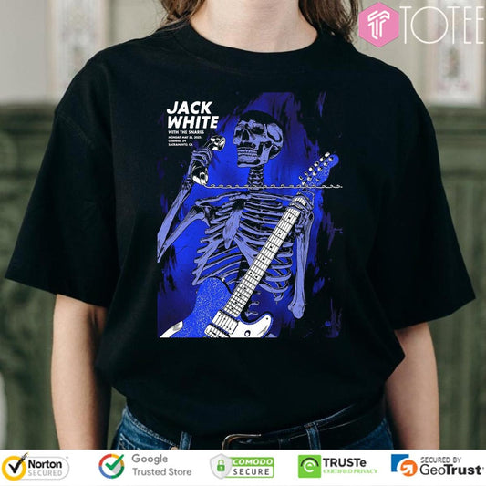 Jack White With The Snares Tour 2025 Sacramento Skeleton T-shirt