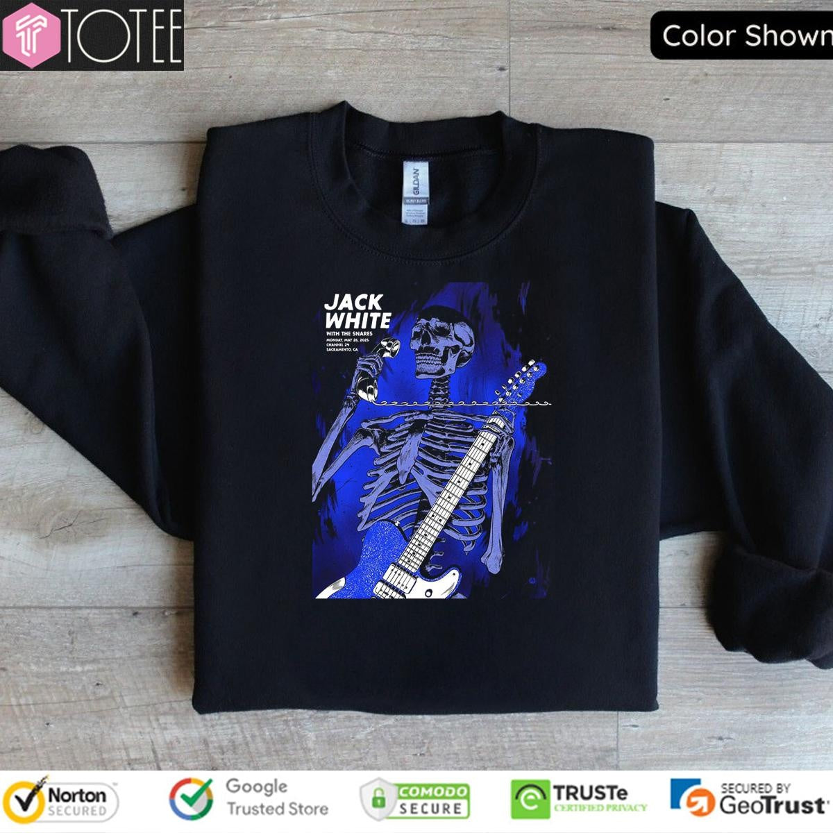 Jack White With The Snares Tour 2025 Sacramento Skeleton T-shirt