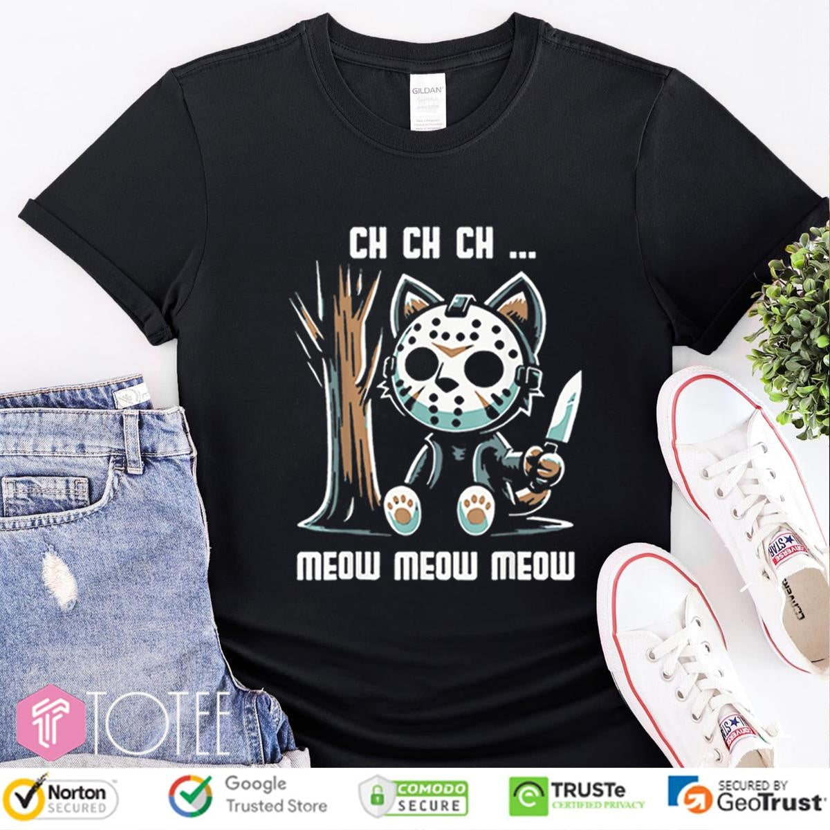 Jason Cat Ch Ch Ch Meow Meow Meow T-shirt