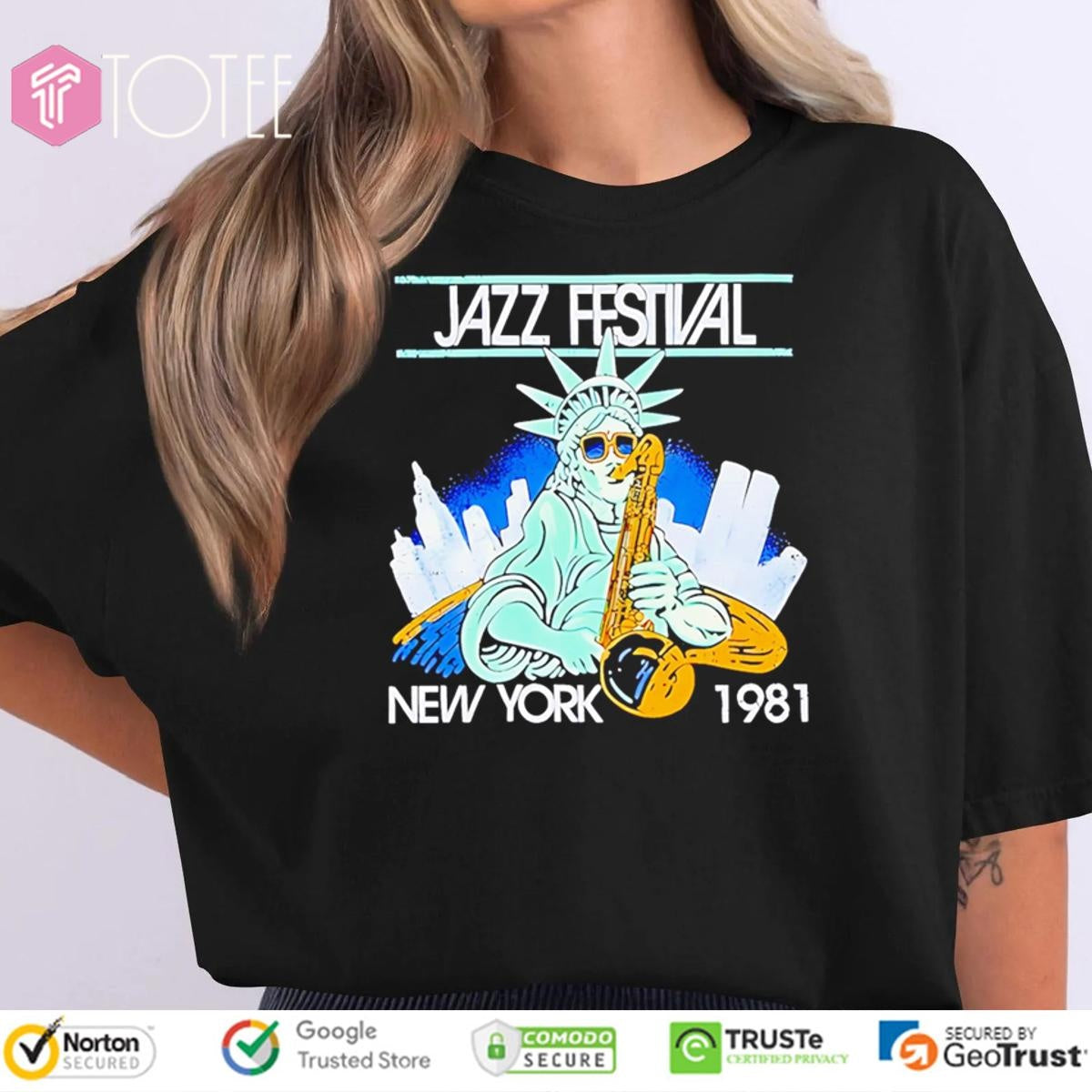 Jazz Festival New York 1981 Statue Of Liberty T-shirt