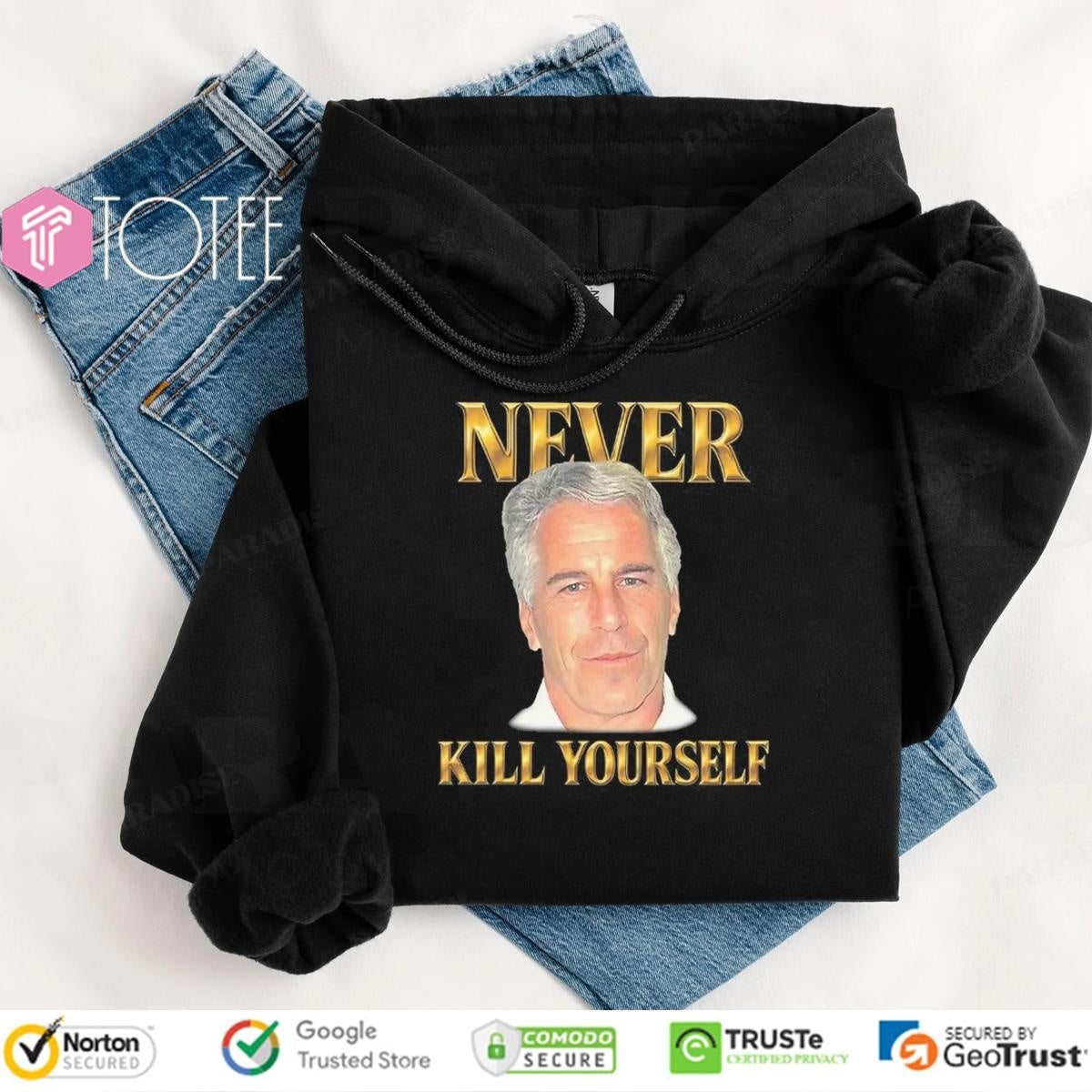 Jeffrey Epstein Never Kill Yourself Face T-shirt