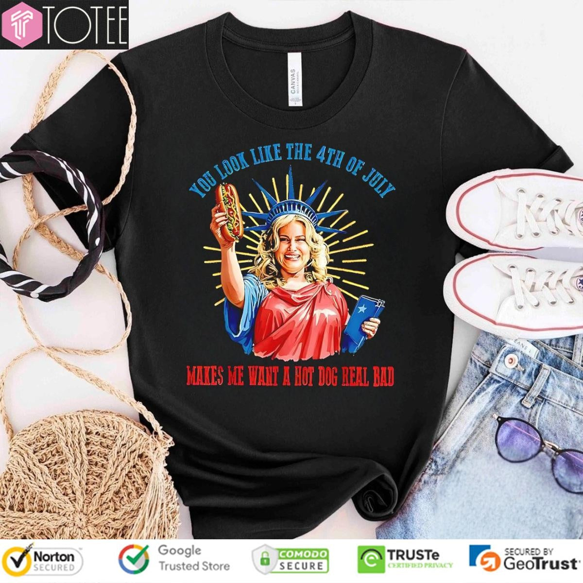 Jennifer Coolidge You Look Like The 4Th Of July Makes Me Want A Hot Dog Real Bad T-shirt