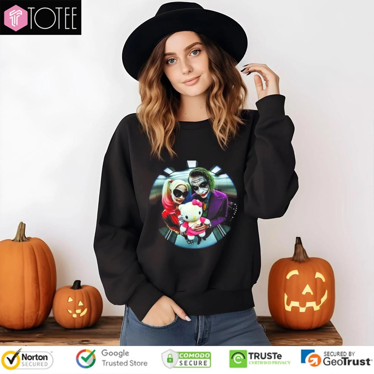 Joker Harley Quinn Hello Kitty Elevator Fisheye Lens T-shirt