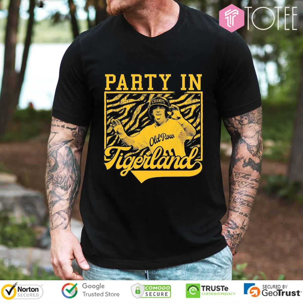 Josh Pearson Tigers Baseball Party In Tigerland Graphic T-shirt