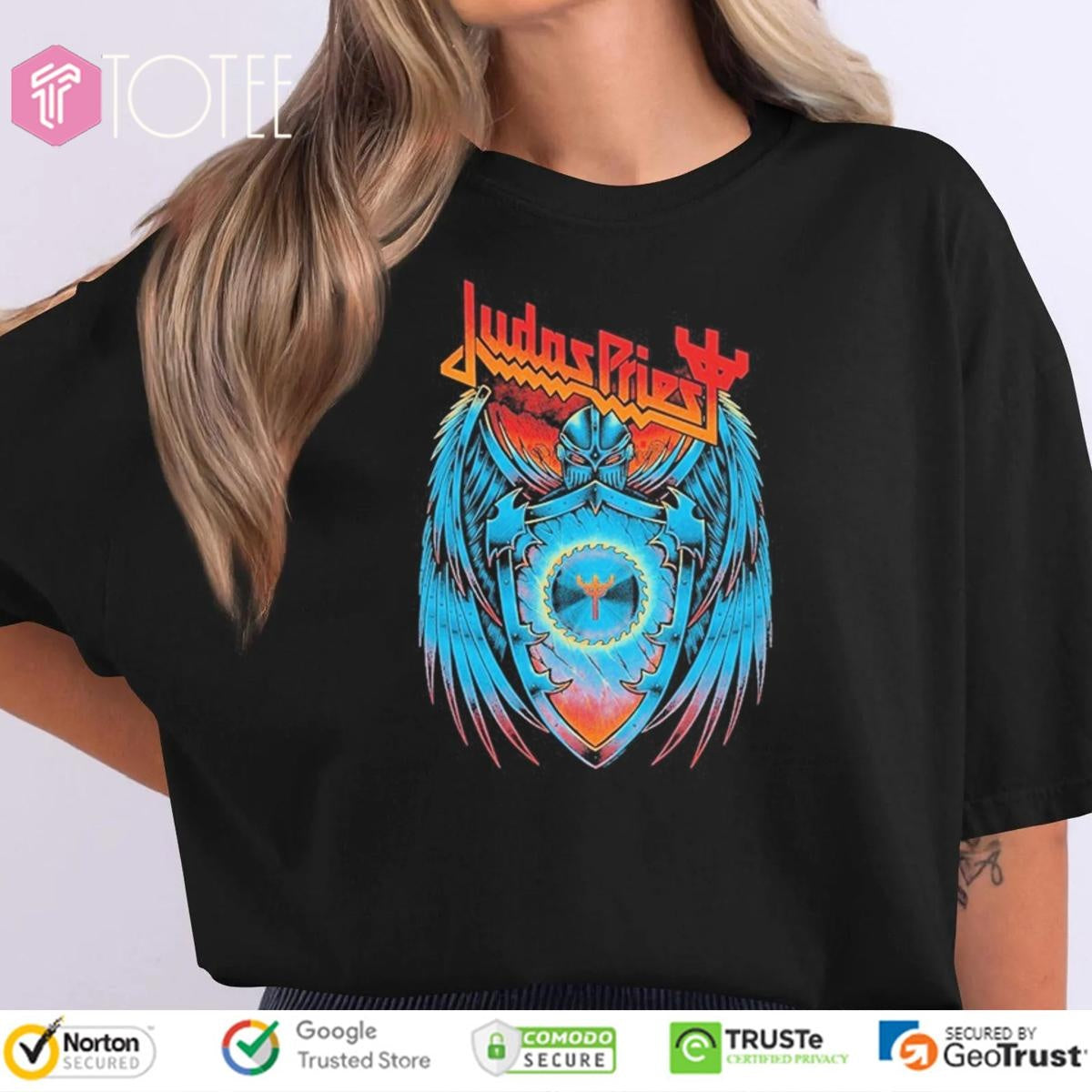 Judas Priest Shield Of Pain Tour 2025 Shield Wings T-shirt