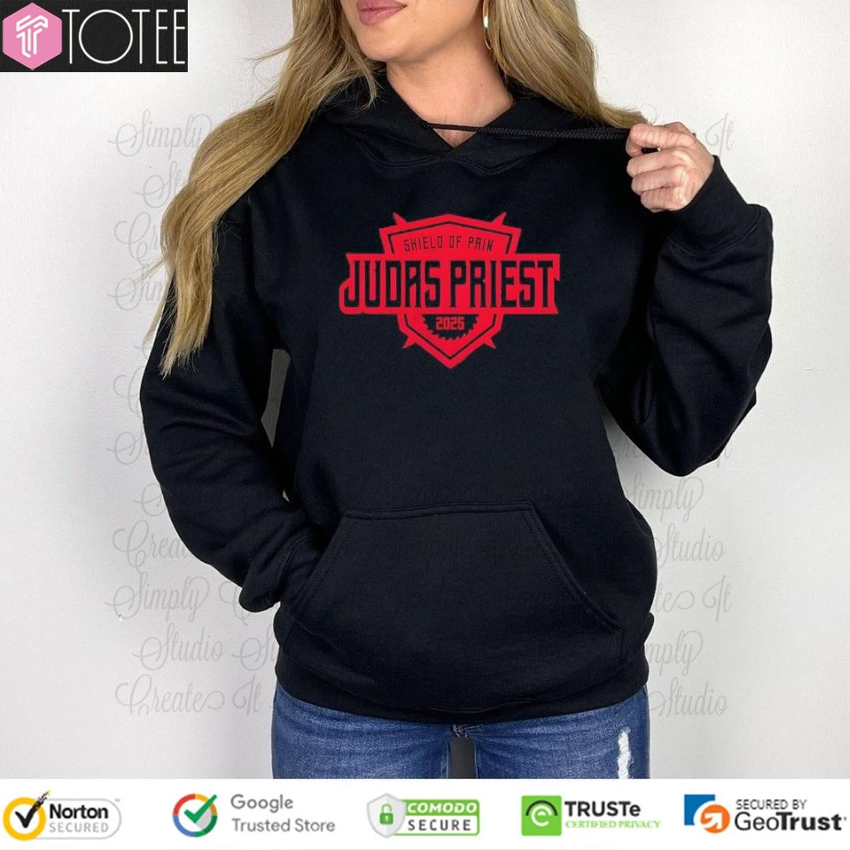 Judas Priest Shield Of Pain Tour With Tour Dates Zip Hoodie