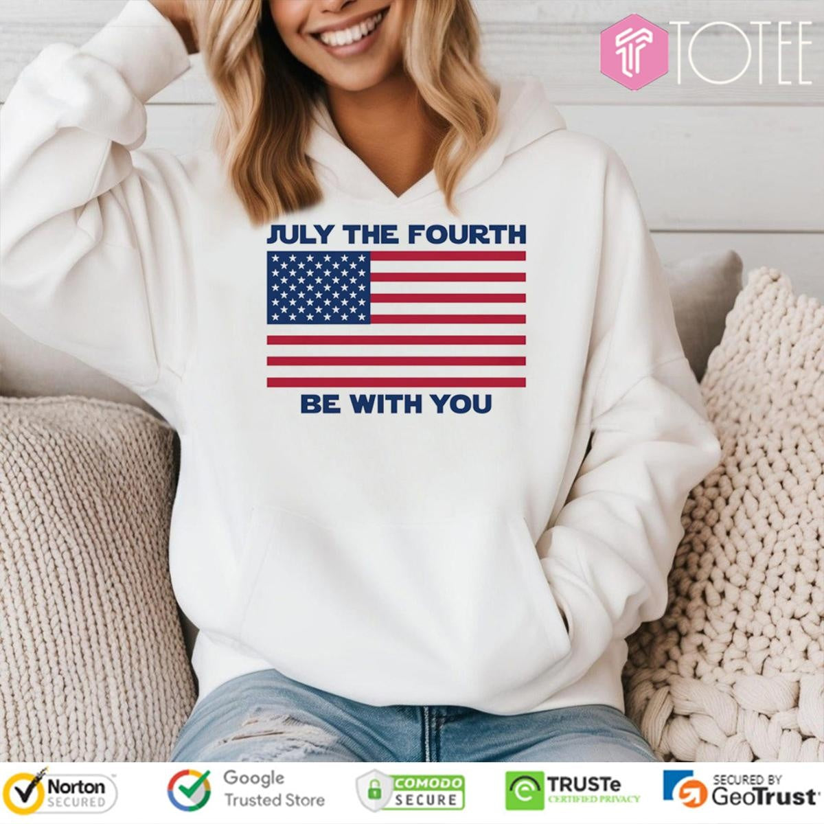 July The Fourth Be With You American Flag Ver Star Wars T-shirt