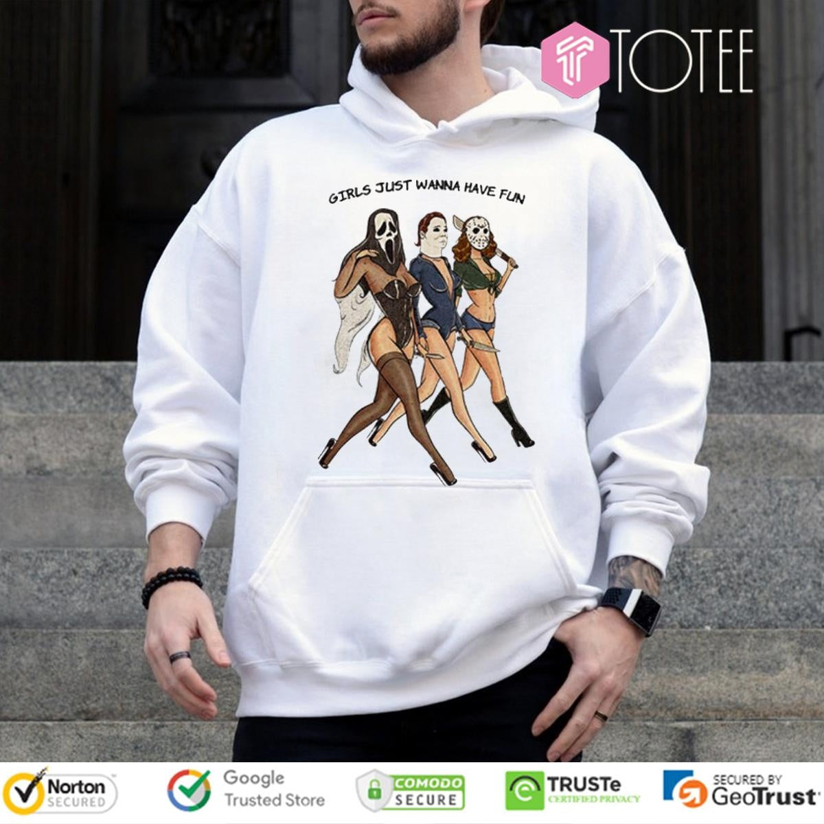 Just Wanna Have Fun Horror Characters Lady Girls T-shirt