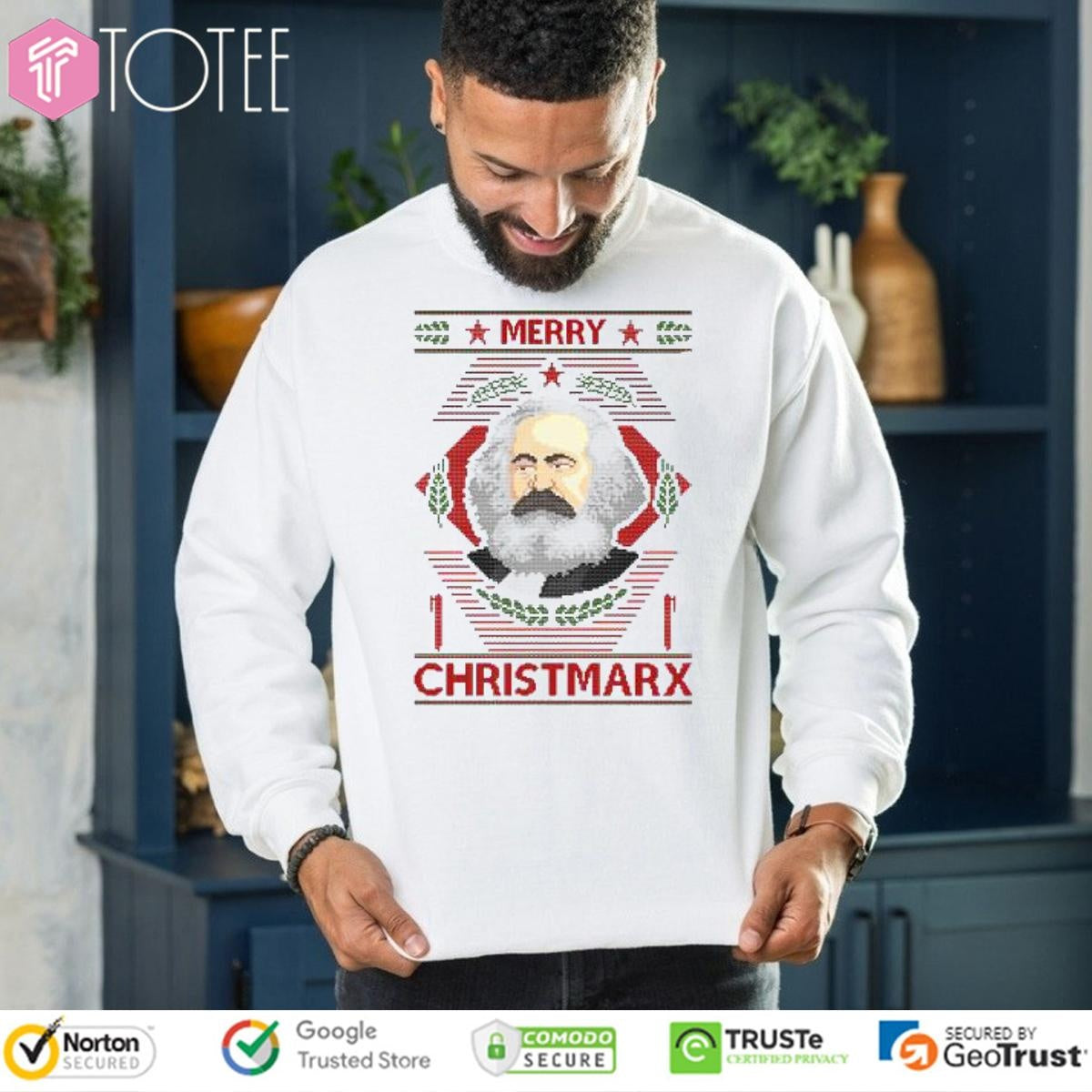 Karl Marx Merry Christmarx Ugly Christmas Sweater T-shirt