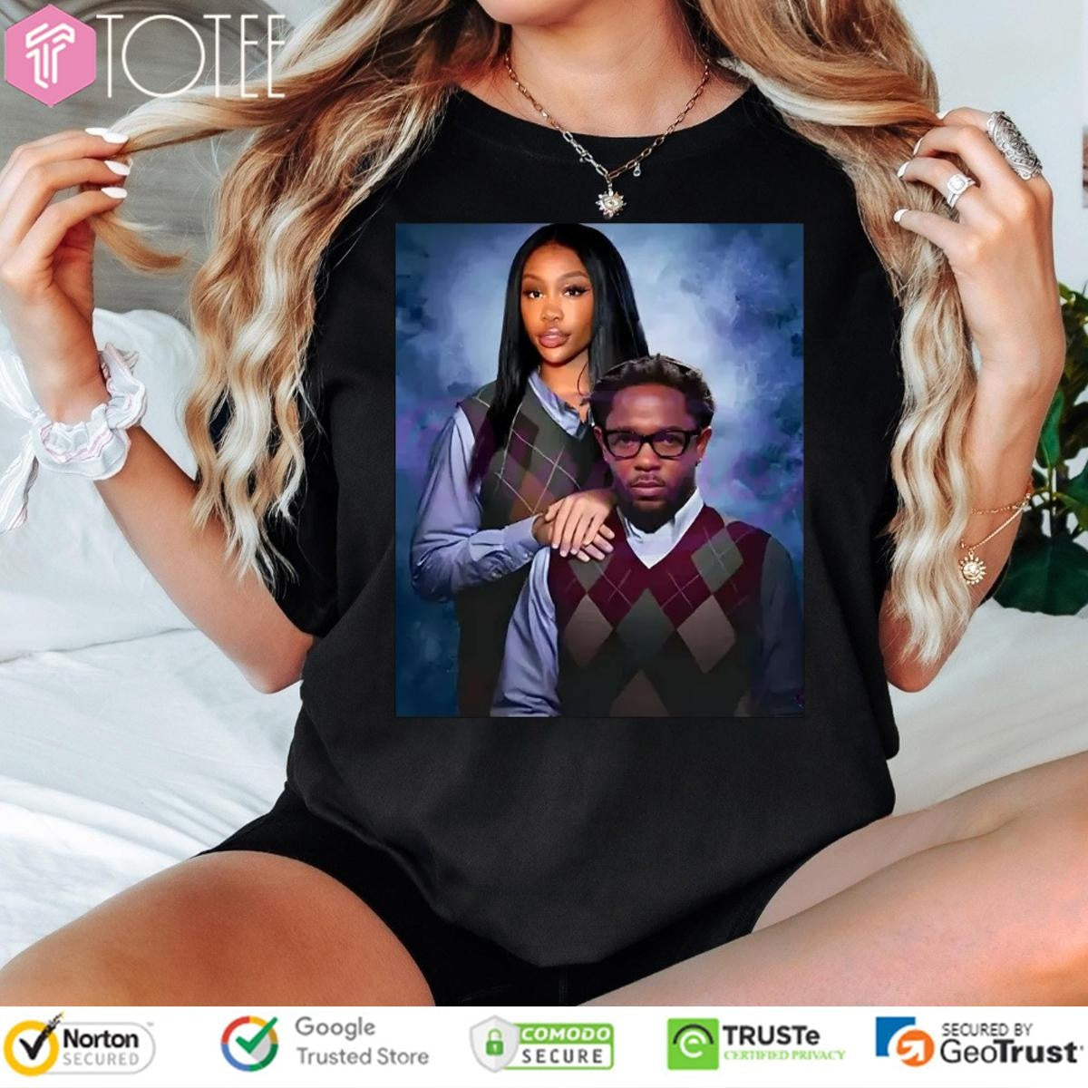 Kendrick Lamar And Sza Step Brothers School Portrait T-shirt